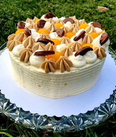 Gräddtårta med apelsinchoklad