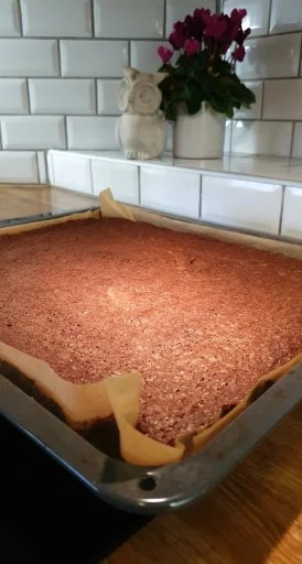 Kladdkaka i långpanna